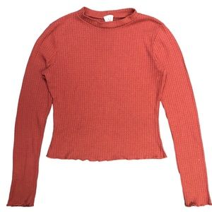 Love sleeve, coral, crop top- paper crane. Used